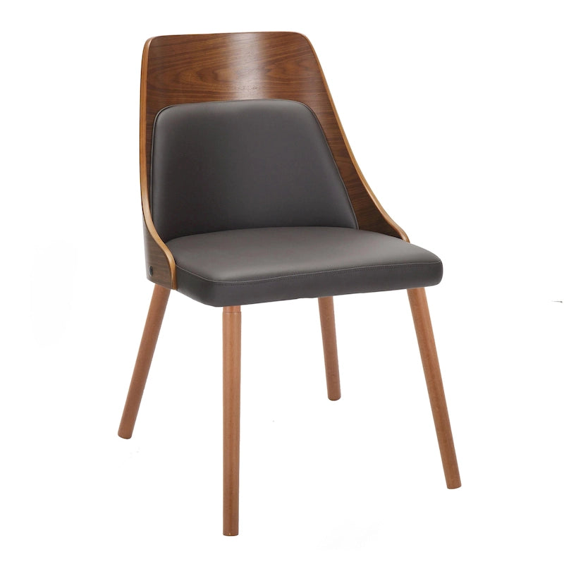 Čalouněné jídelní židle Mid-Century Modern s kónickými dřevěnými nohami – balení 2 ks