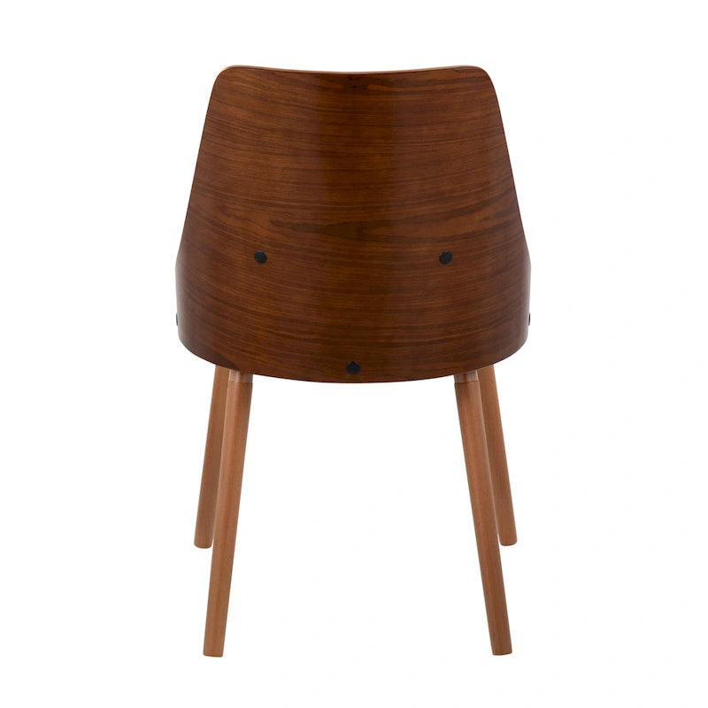 Čalouněné jídelní židle Mid-Century Modern s kónickými dřevěnými nohami – balení 2 ks