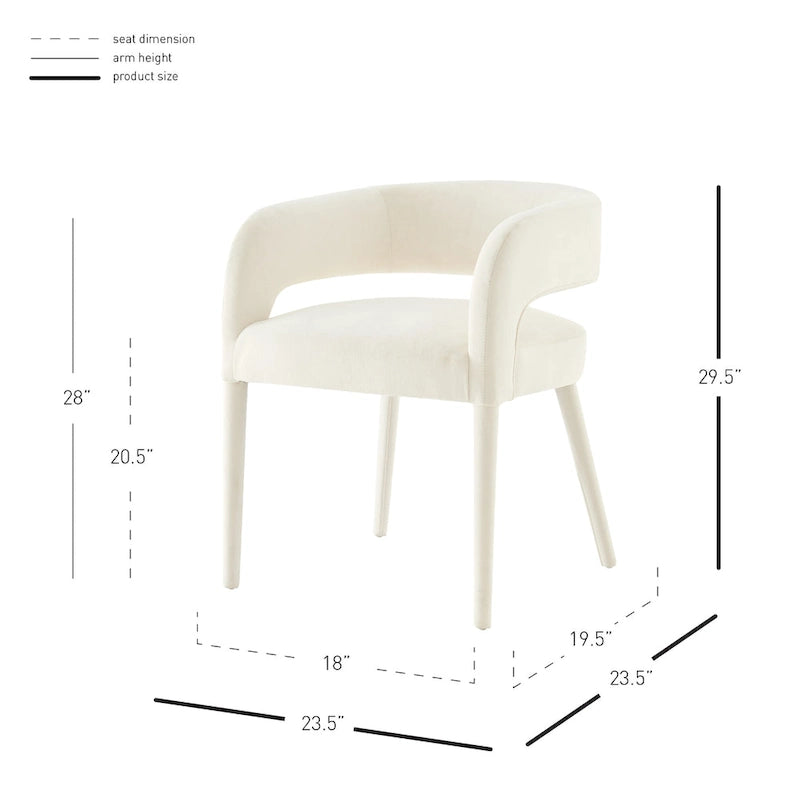 Sametová jídelní židle – luxusní čalounění s křivočarým designem