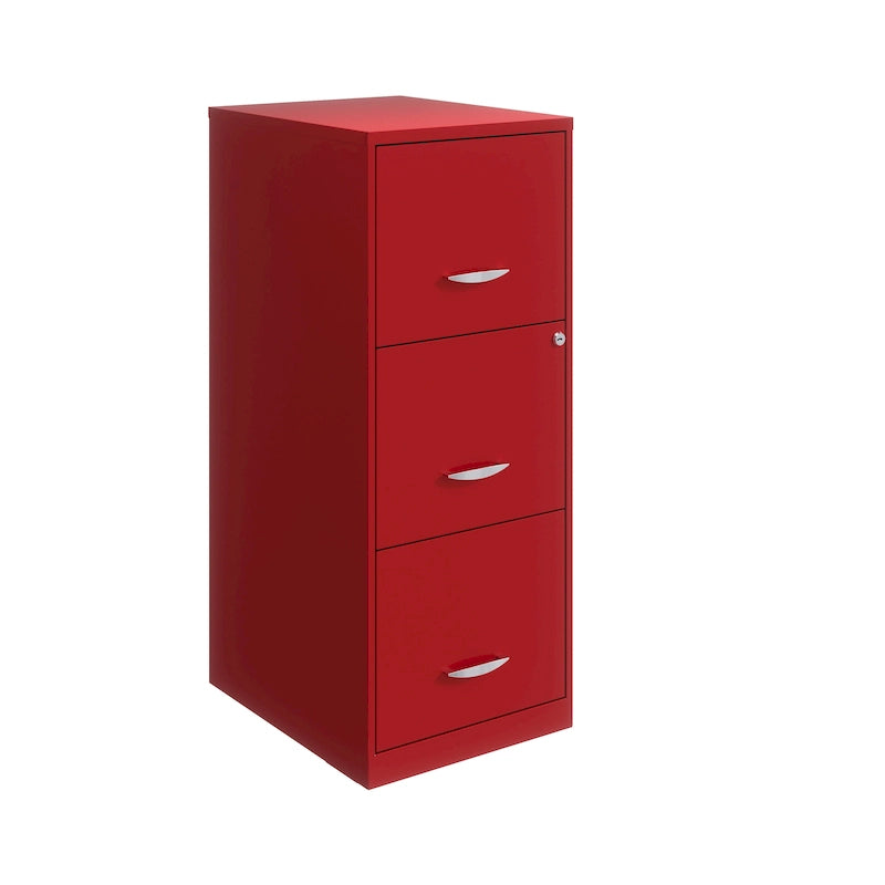 Vertikální kartotéka se 3 zásuvkami v barvě Lava Red pro domácnost a kancelář