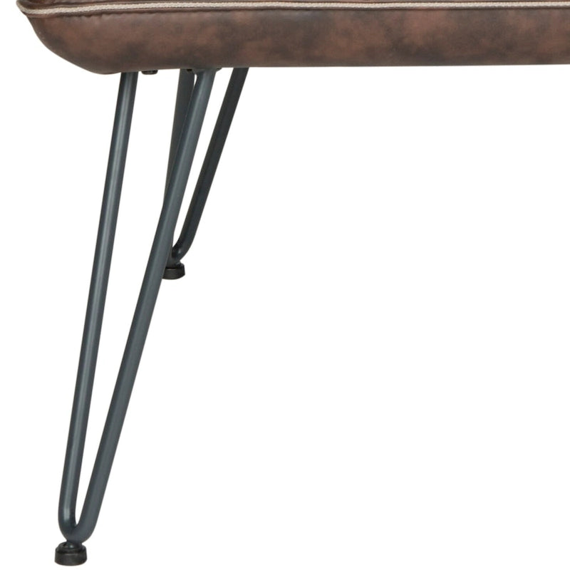 Křeslo Mid-Century Modern z umělé kůže – vlásenkové nohy, 74Šx71Dx84V