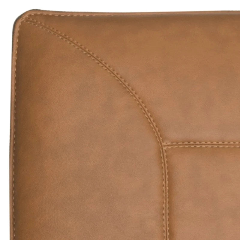 Křeslo Mid-Century Modern z umělé kůže – vlásenkové nohy, 74Šx71Dx84V