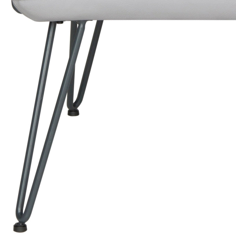 Křeslo Mid-Century Modern z umělé kůže – vlásenkové nohy, 74Šx71Dx84V
